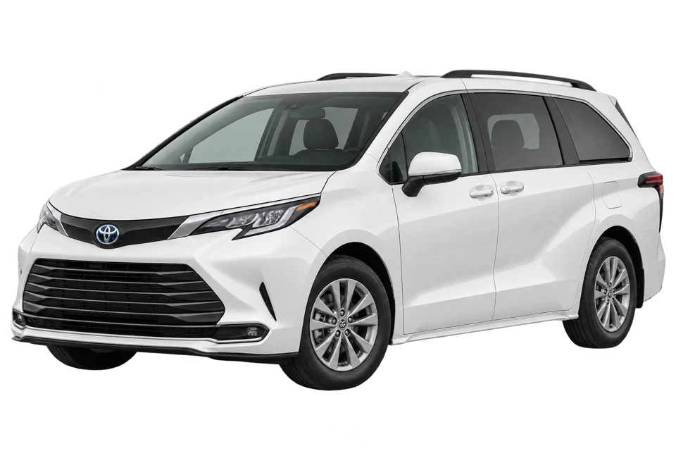 Minivan 8 pasajeros: vehículo blanco completo de referencia